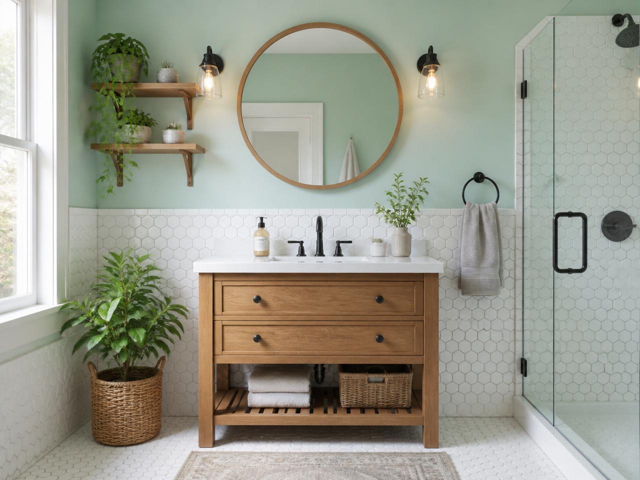 Fachada estilo Refrescante serena pintada con Spring Bliss de Berel