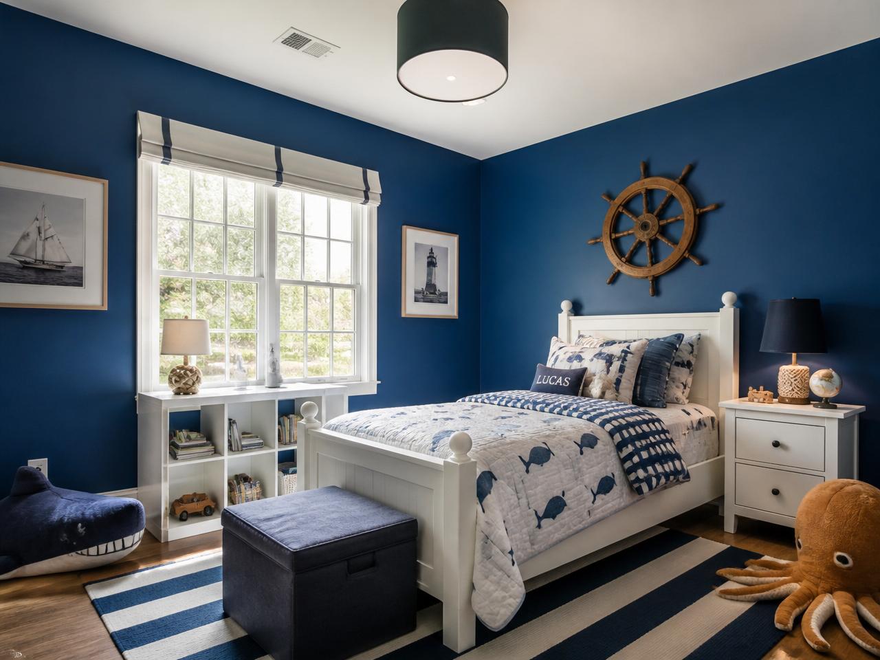 Fachada estilo Aventura náutica pintada con Azul Riviera de Berel